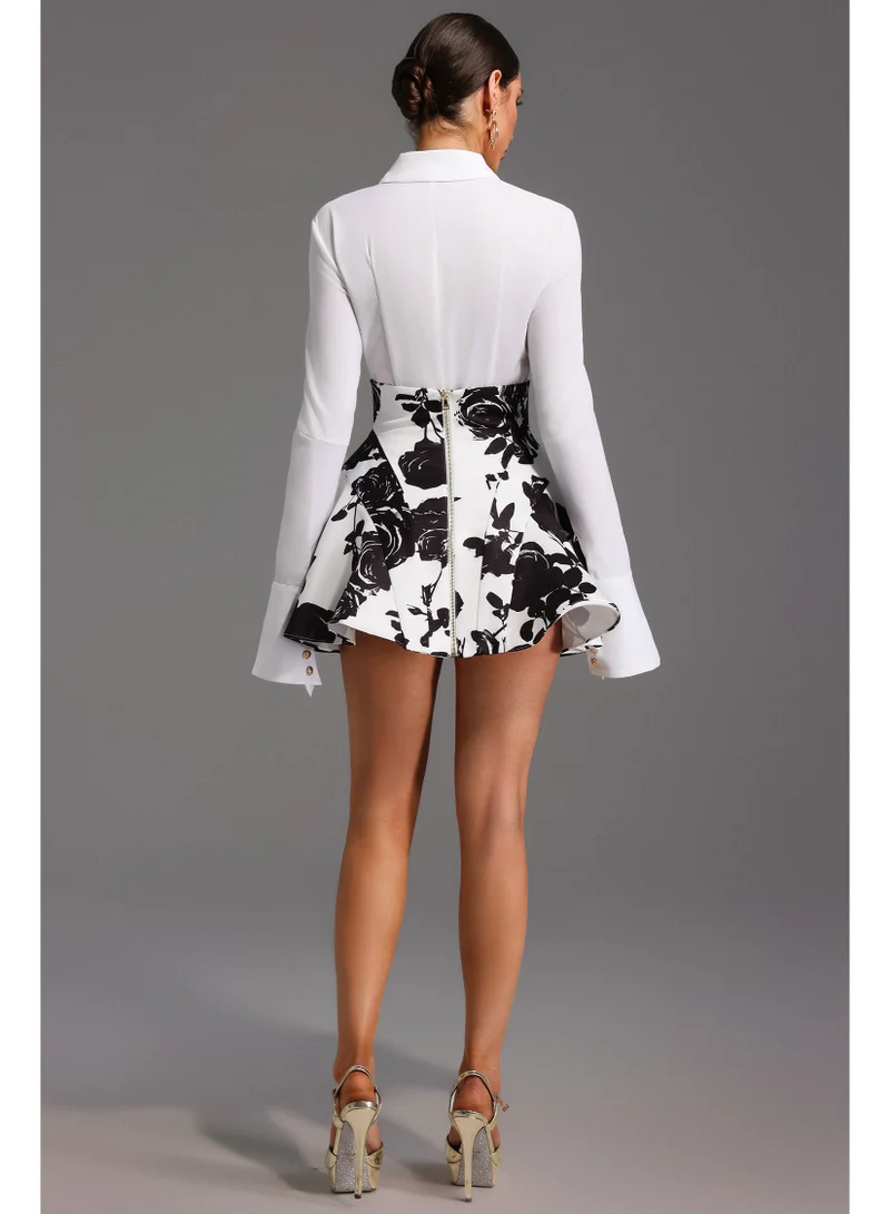 Bella Barnett  Eithne Long Sleeve Printing Mini Two-Piece Set for Women | Best Price UAE